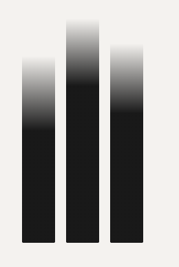 Three pillars dissolving upward